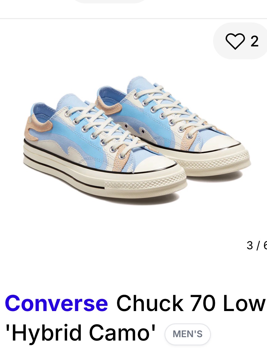 Converse Chunk 70 Low Top Sneakers In Light Blue  Beige Unisex